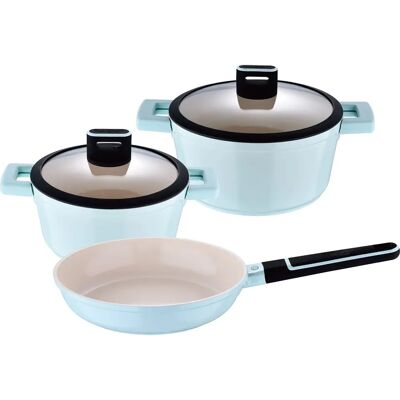 Ensemble de 5 pièces de cuisine en aluminium San Ignacio - Bleu - Set de cuisson Ensemble de 5 pièces de cuisine en aluminium San Ignacio - Bleu - Set de cuisson