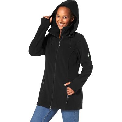 POLARINO Damen Schwarz Fleecejacke - Casual Sportbekleidung POLARINO Damen Schwarz Fleecejacke - Casual Sportbekleidung