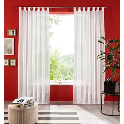 MY HOME XANA Weiße Gardine - Uni, Voile, 140x145cm - Gardine MY HOME XANA Weiße Gardine - Uni, Voile, 140x145cm - Gardine