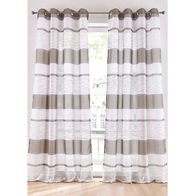 bonprix - Transparente Gardine Querstreifen Braun - Curtain bonprix - Transparente Gardine Querstreifen Braun - Curtain