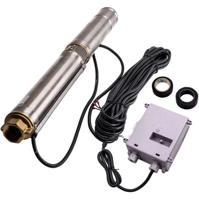 Bomba sumergible en acero inoxidable de 370W - 3800L/h - Bomba para pozo profundo Bomba sumergible en acero inoxidable de 370W - 3800L/h - Bomba para pozo profundo