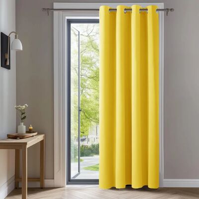 Cortinas blackout amarelas para interiores - 140x240cm - Argolas Cortinas blackout amarelas para interiores - 140x240cm - Argolas