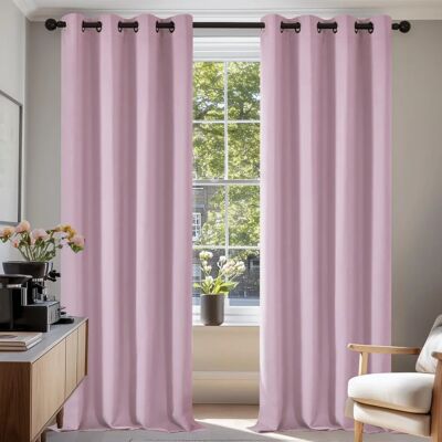 Cortinas Blackout Rosa Claro Deconovo - 2 Painéis 140x220cm - Escurecimento do Quarto - Cozinha Cortinas Blackout Rosa Claro Deconovo - 2 Painéis 140x220cm - Escurecimento do Quarto - Cozinha