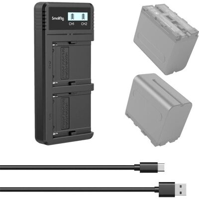 SmallRig Akku Ladegerät - Doppel USB-C & LCD - für Sony NP-F970 SmallRig Akku Ladegerät - Doppel USB-C & LCD - für Sony NP-F970