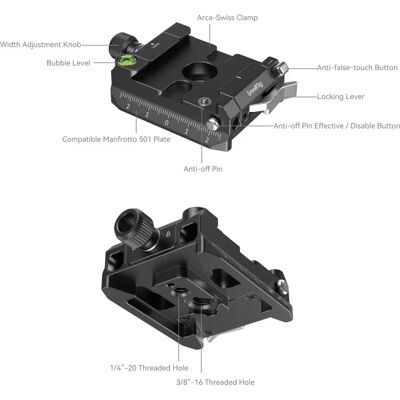 SmallRig 4234 Camera Mounting Plate - Arca Swiss / Manfrotto Compatible SmallRig 4234 Camera Mounting Plate - Arca Swiss / Manfrotto Compatible