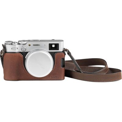 Kit de meia caixa de couro SmallRig para FUJIFILM X100VI - Proteção vintage Kit de meia caixa de couro SmallRig para FUJIFILM X100VI - Proteção vintage