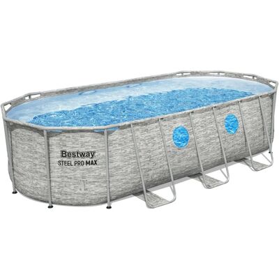Bestway Brun Oval Udendørs Pool - Pool, 13430 L, Stålramme Bestway Brun Oval Udendørs Pool - Pool, 13430 L, Stålramme