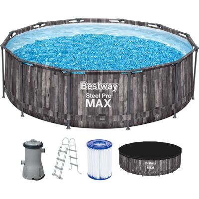 Bestway Steel Pro Max - Piscine Ronde - 427cm Diamètre - Publicité Bestway Steel Pro Max - Piscine Ronde - 427cm Diamètre - Publicité