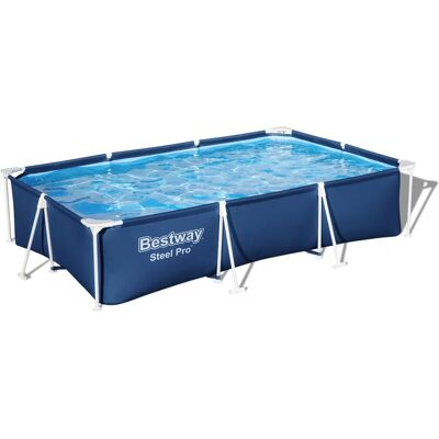 Bestway Steel Pro 56404 / 23 Above Ground Pool - Rechteckiger Pool 3300 L Blau Bestway Steel Pro 56404 / 23 Above Ground Pool - Rechteckiger Pool 3300 L Blau