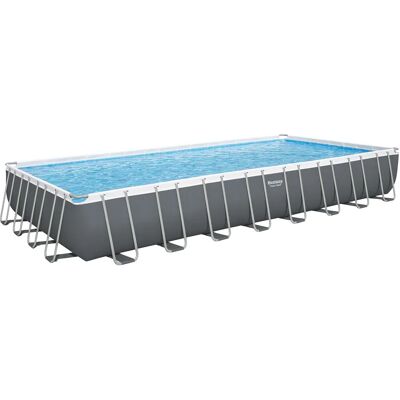 Piscina Rettangolare Power Steel 956x488x132cm con Filtro a Sabbia Piscina Rettangolare Power Steel 956x488x132cm con Filtro a Sabbia