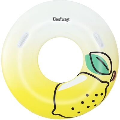 Bestway 36448 Plută gonflabilă pentru piscină - Jungle, Lămâie - 114cm Bestway 36448 Plută gonflabilă pentru piscină - Jungle, Lămâie - 114cm