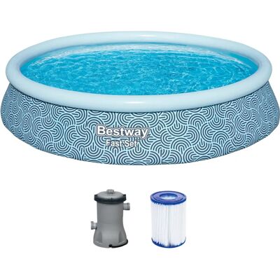 BESTWAY Aufblasbares Rundbecken - Schnelle Installation - 396 x 84 cm BESTWAY Aufblasbares Rundbecken - Schnelle Installation - 396 x 84 cm