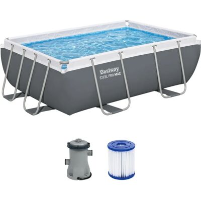 Bestway Steel Pro MAX 282x196x84cm Rechteckiger Pool - Kartuschenfilter Bestway Steel Pro MAX 282x196x84cm Rechteckiger Pool - Kartuschenfilter
