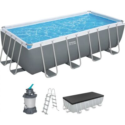 Piscina Steel Pro Max 488x244x122 cm di Bestway - Rettangolare - Resistente e Facile da Montare Piscina Steel Pro Max 488x244x122 cm di Bestway - Rettangolare - Resistente e Facile da Montare