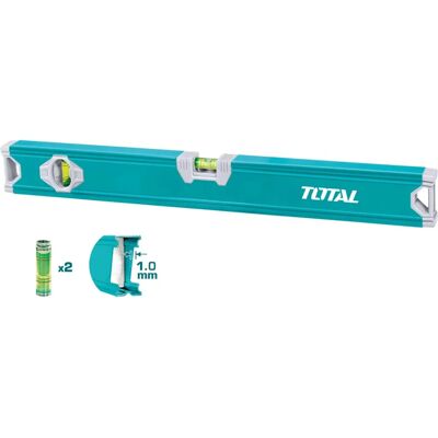TOTAL TOOLS Niveau à bulle blanc 100cm - Spirit Level - Publicité TOTAL TOOLS Niveau à bulle blanc 100cm - Spirit Level - Publicité