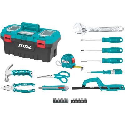 TOTAL Werkzeugsset mit 32 Werkzeugen - Werkzeugkoffer TOTAL Werkzeugsset mit 32 Werkzeugen - Werkzeugkoffer