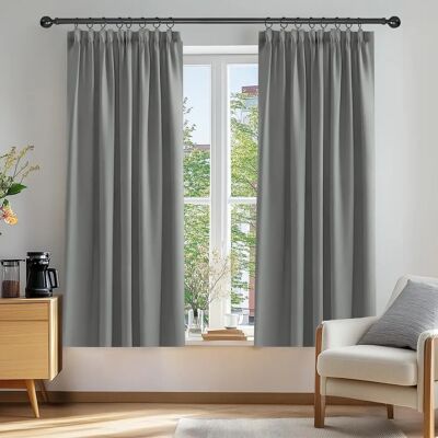 Cortinas blackout cinza claro Deconovo - 2 painéis - 132x138cm - Cortinas Cortinas blackout cinza claro Deconovo - 2 painéis - 132x138cm - Cortinas