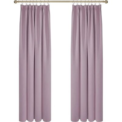 DECONOVO - 2Pcs - Beżowy Jasny - 132x229 cm - Zasłony DECONOVO - 2Pcs - Beżowy Jasny - 132x229 cm - Zasłony