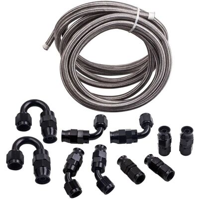 BFO AN6 Fuel Line - 20ft Stainless Steel Braided Hose BFO AN6 Fuel Line - 20ft Stainless Steel Braided Hose