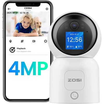 Caméra intérieure Zosi C519M - 4MP WiFi 5G Vision nocturne - Publicité Caméra intérieure Zosi C519M - 4MP WiFi 5G Vision nocturne - Publicité