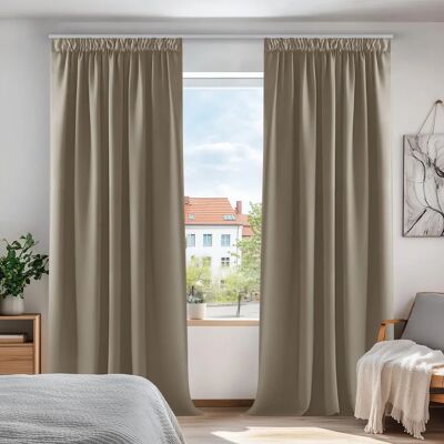 Deconovo Cachi 140x245 cm - Cortinas - Blackout, 2 peças Deconovo Cachi 140x245 cm - Cortinas - Blackout, 2 peças