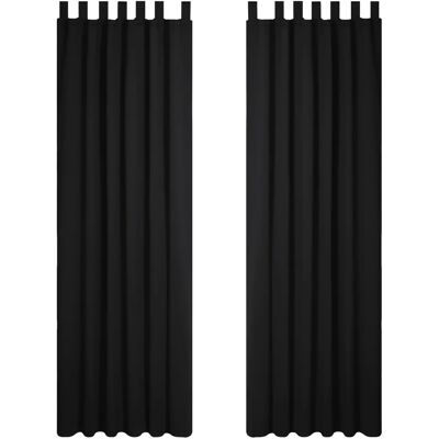 Deconovo Deconovo Rideaux Occulteurs Thermiques 140x245 cm - Nero Deconovo Deconovo Rideaux Occulteurs Thermiques 140x245 cm - Nero