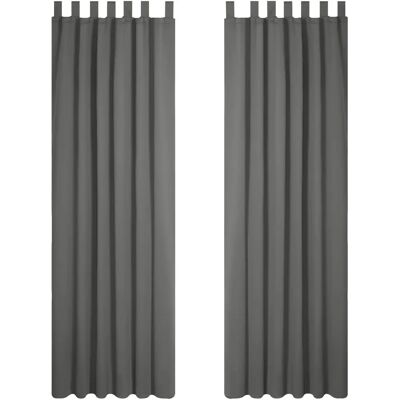 Deconovo Jasnoszare Zasłony Zaciemniające do Sypialni - 2 Sztuki 140x245 cm Deconovo Jasnoszare Zasłony Zaciemniające do Sypialni - 2 Sztuki 140x245 cm