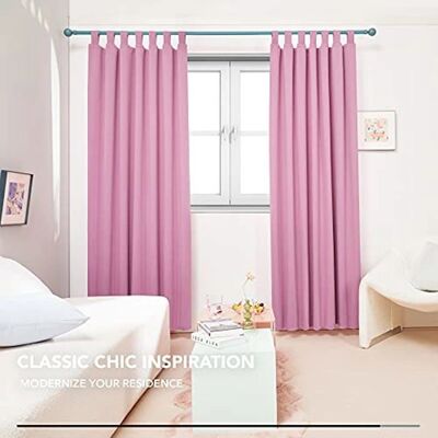 DECONOVO - Bedroom Blackout - Rose - 140x245 cm - Curtains - Publicité DECONOVO - Bedroom Blackout - Rose - 140x245 cm - Curtains - Publicité