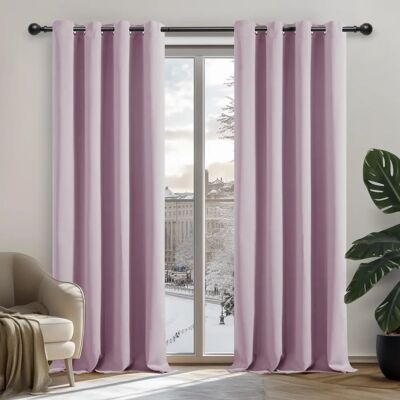Deconovo Cortinas Blackout Rosa Claro - Conjunto de 2 - 135x240 cm - Cortinas Deconovo Cortinas Blackout Rosa Claro - Conjunto de 2 - 135x240 cm - Cortinas