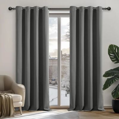 Cortinas Blackout Térmicas Cinza Claro Deconovo - Cortinas Cortinas Blackout Térmicas Cinza Claro Deconovo - Cortinas