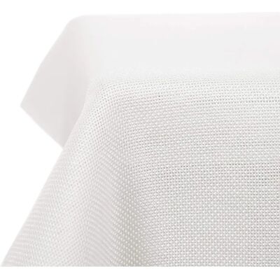 Nappe Impermeable en Faux Lin Blanc Deconovo - 150x240 cm - 1 Pièce Nappe Impermeable en Faux Lin Blanc Deconovo - 150x240 cm - 1 Pièce