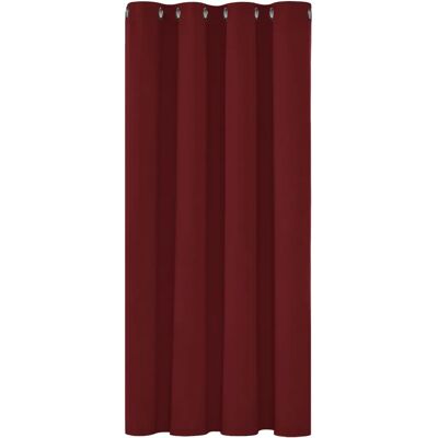 Rideau Occultant Thermique Rouge Foncé Deconovo - 132x138 cm - À Anneaux Rideau Occultant Thermique Rouge Foncé Deconovo - 132x138 cm - À Anneaux