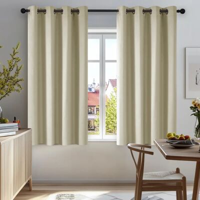 Cortinas blackout bege Deconovo - Tratamento térmico isolado Cortinas blackout bege Deconovo - Tratamento térmico isolado
