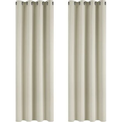 Cortinas blackout bege claro Deconovo - Conjunto de 2 Cortinas blackout bege claro Deconovo - Conjunto de 2