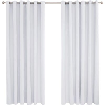 Rideaux intérieurs perle grise Deconovo - 2 pièces 229x229 cm - Occultants - Cuisine Rideaux intérieurs perle grise Deconovo - 2 pièces 229x229 cm - Occultants - Cuisine