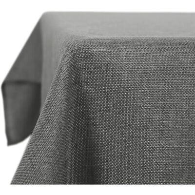 Deconovo Toalha de mesa impermeável cinza escuro - Retangular Deconovo Toalha de mesa impermeável cinza escuro - Retangular