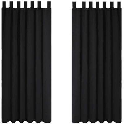 Deconovo Thermal Blackout Curtains - 132x160 cm - Nero - Thermal blackout curtains Deconovo Thermal Blackout Curtains - 132x160 cm - Nero - Thermal blackout curtains