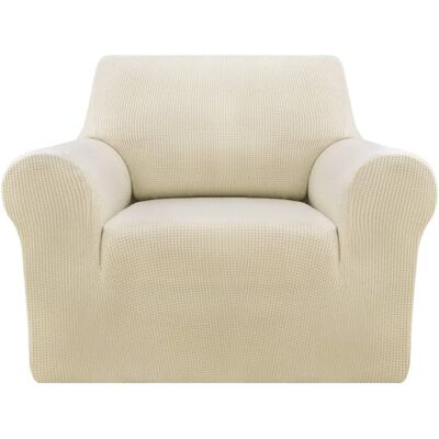 Housse de canapé en velours beige Deconovo - Protection de sofa - Publicité Housse de canapé en velours beige Deconovo - Protection de sofa - Publicité