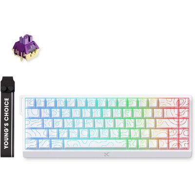 MCHOSE Ace 68 Hvitt Gaming Tastatur - Hall Effect Magnetisk Bryter MCHOSE Ace 68 Hvitt Gaming Tastatur - Hall Effect Magnetisk Bryter