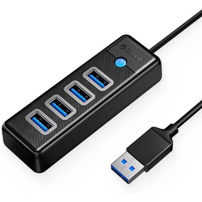 Adaptér USB Hub Orico 4x USB 3.0 - Černý Adaptér USB Hub Orico 4x USB 3.0 - Černý