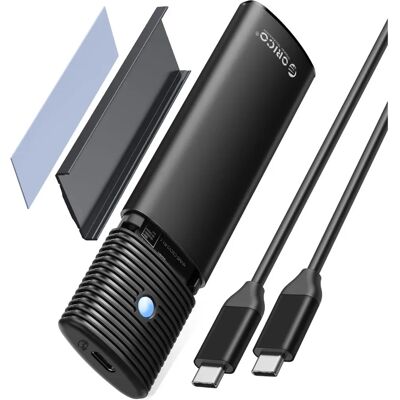 Obudowa zewnętrzna Orico M.2 SATA/NVMe - USB-C, 10Gbps, Czarna Obudowa zewnętrzna Orico M.2 SATA/NVMe - USB-C, 10Gbps, Czarna