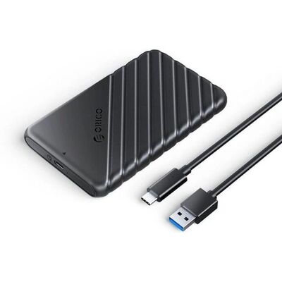 Boîtier Orico Noir 2.5" HDD/SSD - USB 3.1 Type-C - Publicité Boîtier Orico Noir 2.5" HDD/SSD - USB 3.1 Type-C - Publicité