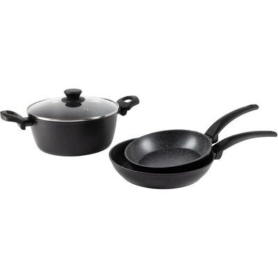 San Ignacio Tormes Gekräftetes Aluminium Kochgeschirr-Set - 3 Stücke San Ignacio Tormes Gekräftetes Aluminium Kochgeschirr-Set - 3 Stücke
