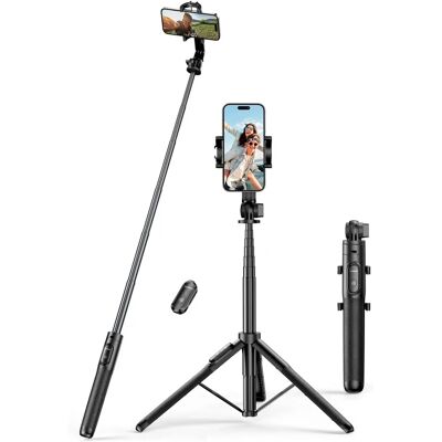 Selfie Stick Ugreen LP586 - 1,5M, Czarny, z Podstawką i Pilotem Bluetooth Selfie Stick Ugreen LP586 - 1,5M, Czarny, z Podstawką i Pilotem Bluetooth