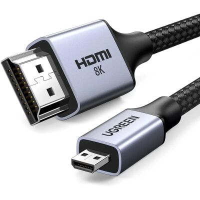 Ugreen Micro HDMI 8K Kabel - 1m für Hochgeschwindigkeitsvideo & Ton Ugreen Micro HDMI 8K Kabel - 1m für Hochgeschwindigkeitsvideo & Ton