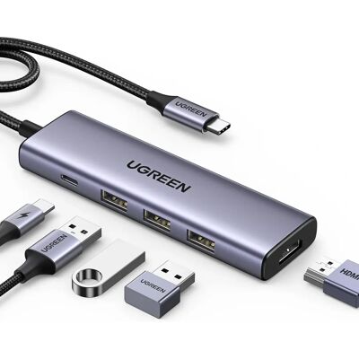 Ugreen USB-C Hub 4K HDMI 3x USB-A 100W PD - Dockingstation Ugreen USB-C Hub 4K HDMI 3x USB-A 100W PD - Dockingstation