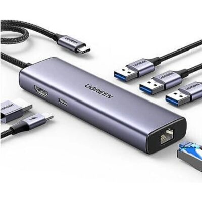 Ugreen 15598 USB-C Hub - 4K HDMI, Ethernet, USB-A Ugreen 15598 USB-C Hub - 4K HDMI, Ethernet, USB-A
