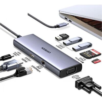 Ugreen Revodok USB-C 6-en-1 Hub - 4K HDMI, USB Type-C, 3 Ports USB 3.0 - Publicité Ugreen Revodok USB-C 6-en-1 Hub - 4K HDMI, USB Type-C, 3 Ports USB 3.0 - Publicité