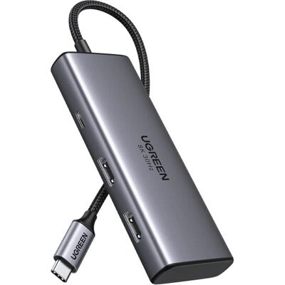 Ugreen Revodok 206 USB-C Dokkolóállomás - Kettős HDMI, 4K, 100W Ugreen Revodok 206 USB-C Dokkolóállomás - Kettős HDMI, 4K, 100W