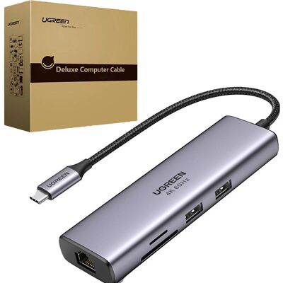 Ugreen Hub USB C 7-en-1 - HDMI 4K, PD 100W, Ethernet Ugreen Hub USB C 7-en-1 - HDMI 4K, PD 100W, Ethernet